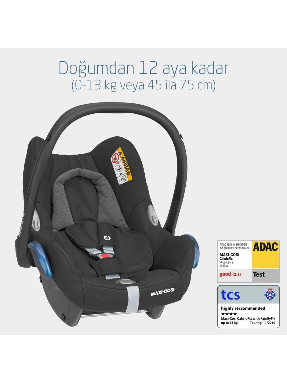 Maxi-Cosi Cabrio Fix Adac'lı Ana Kucağı Essential Graphite