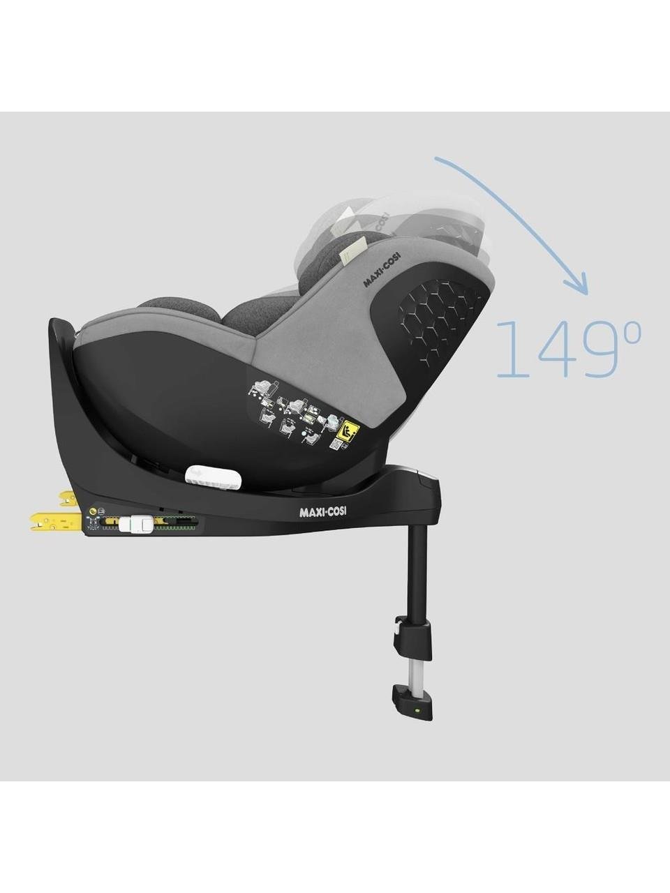Maxi-Cosi Maxi Cosi Mica Pro Eco I-Size İsofix'li 360 Dönebilir Yatabilir 0-18 Kg Bebek Oto Koltuğu Authentic Grey