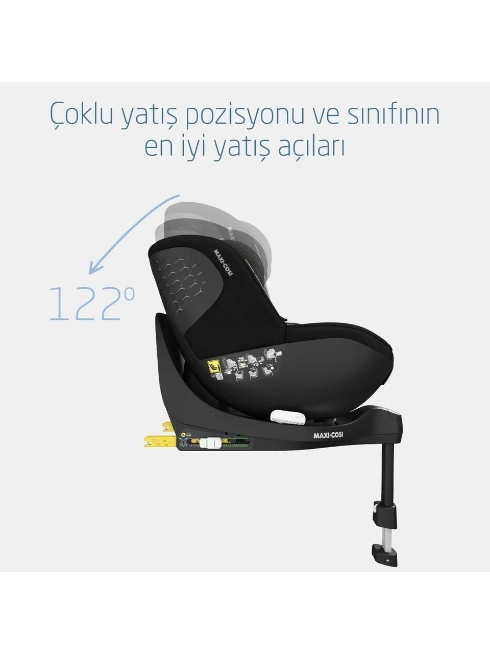 Maxi-Cosi Maxi Cosi Mica Pro Eco I-Size İsofix'li 360 Dönebilir Yatabilir 0-18 Kg Bebek Oto Koltuğu Authentic Grey