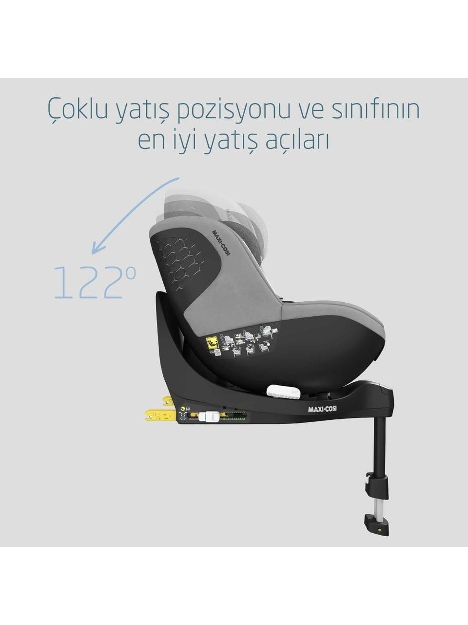 Maxi-Cosi Maxi Cosi Mica Pro Eco I-Size İsofix'li 360 Dönebilir Yatabilir 0-18 Kg Bebek Oto Koltuğu Authentic Grey
