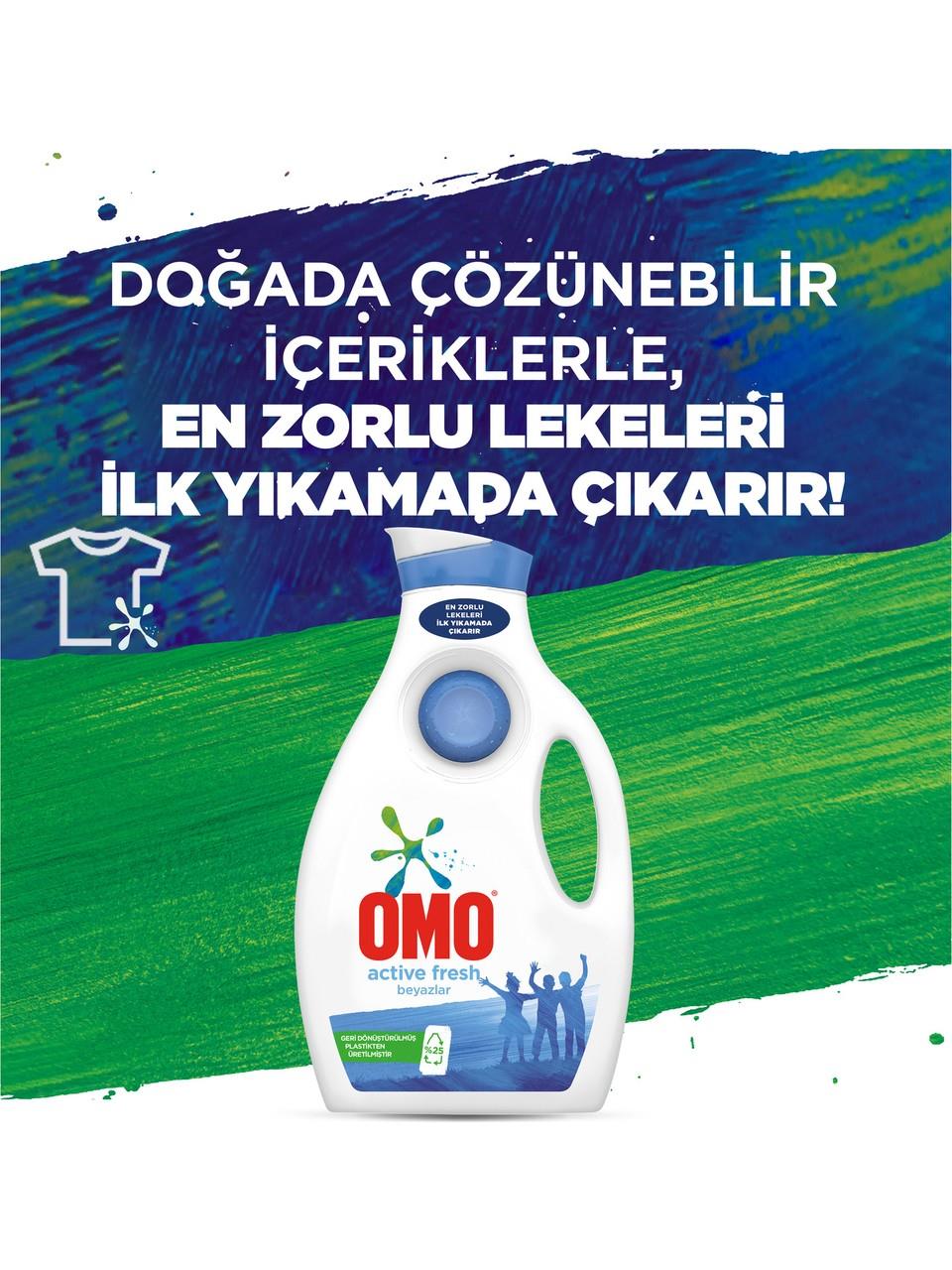 Omo Sıvı Çamaşır Deterjanı Beyazlar İçin 1950 ML 30 Yıkama