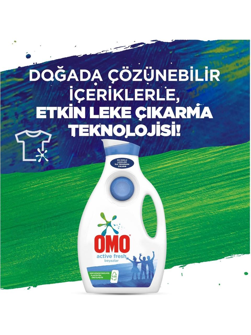 Omo Sıvı Çamaşır Deterjanı Beyazlar İçin 1950 ML 30 Yıkama
