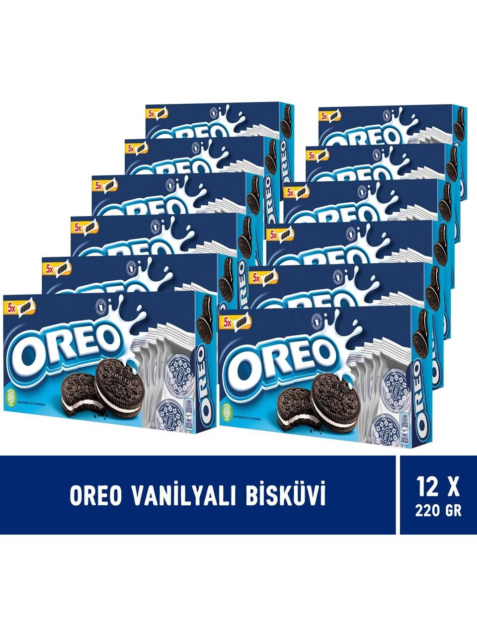 Oreo Vanilyalı Bisküvi 220 gr - 12 Adet