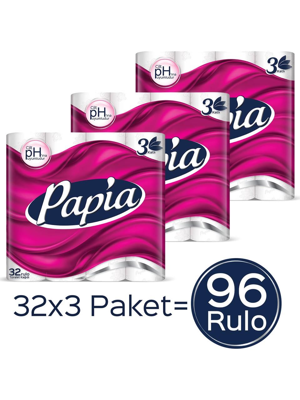 Papia Tuvalet Kağıdı Jumbo Paket 96 Rulo
