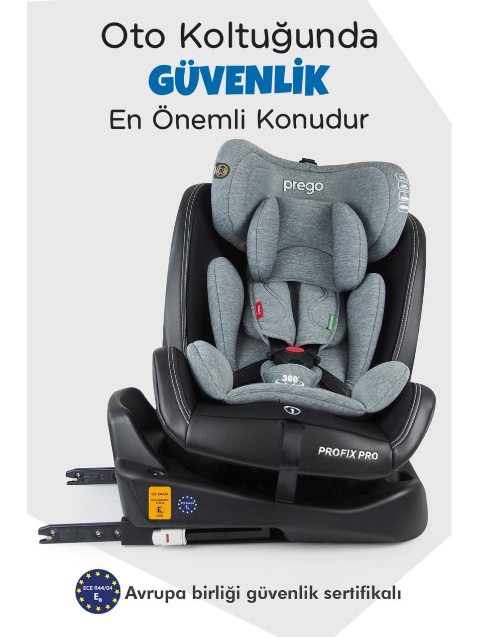 Prego Profix Pro 360 Derece Dönebilen 0-36 kg Isofixli Oto Koltuğu