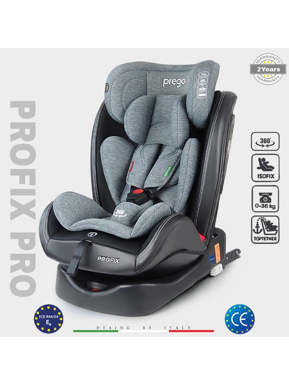 Prego Profix Pro 360 Derece Dönebilen 0-36 kg Isofixli Oto Koltuğu