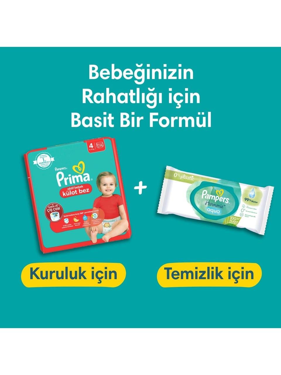 Prima Pampers Prima Külot Bez 7 beden 52'li Fırsat Paketi