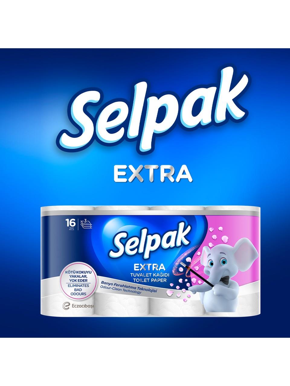 Selpak Extra Kokulu Banyo Ferahlatma Tuvalet Kağıdı 16'lı