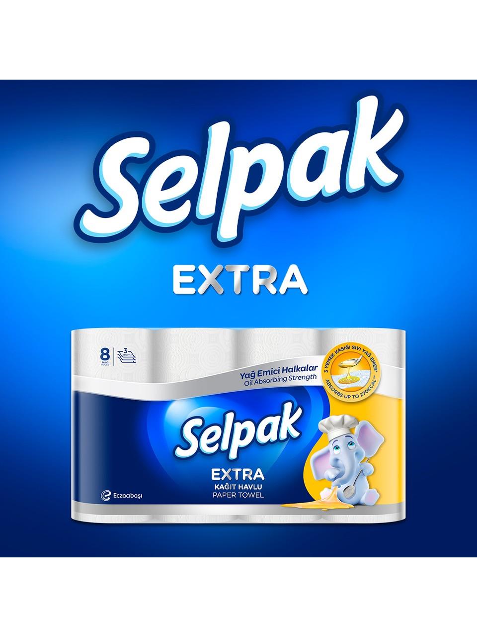 Selpak Extra Yağ Emici 8'li Havlu