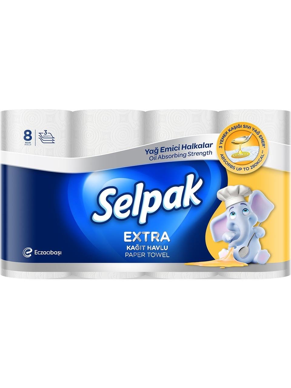 Selpak Extra Yağ Emici 8'li Havlu