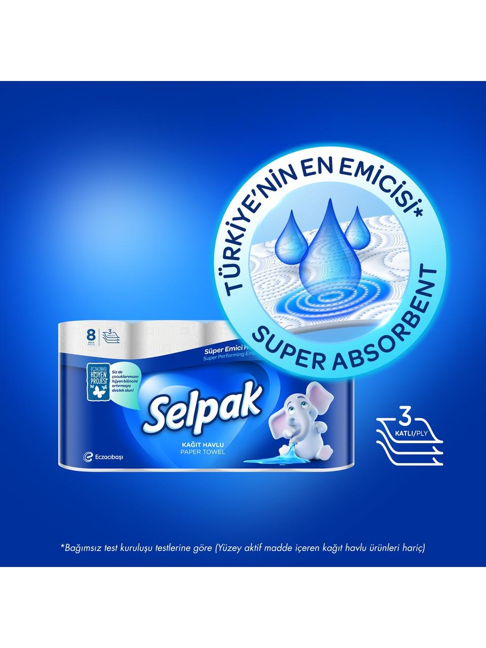 Selpak Hijyen 8'li Kağıt Havlu