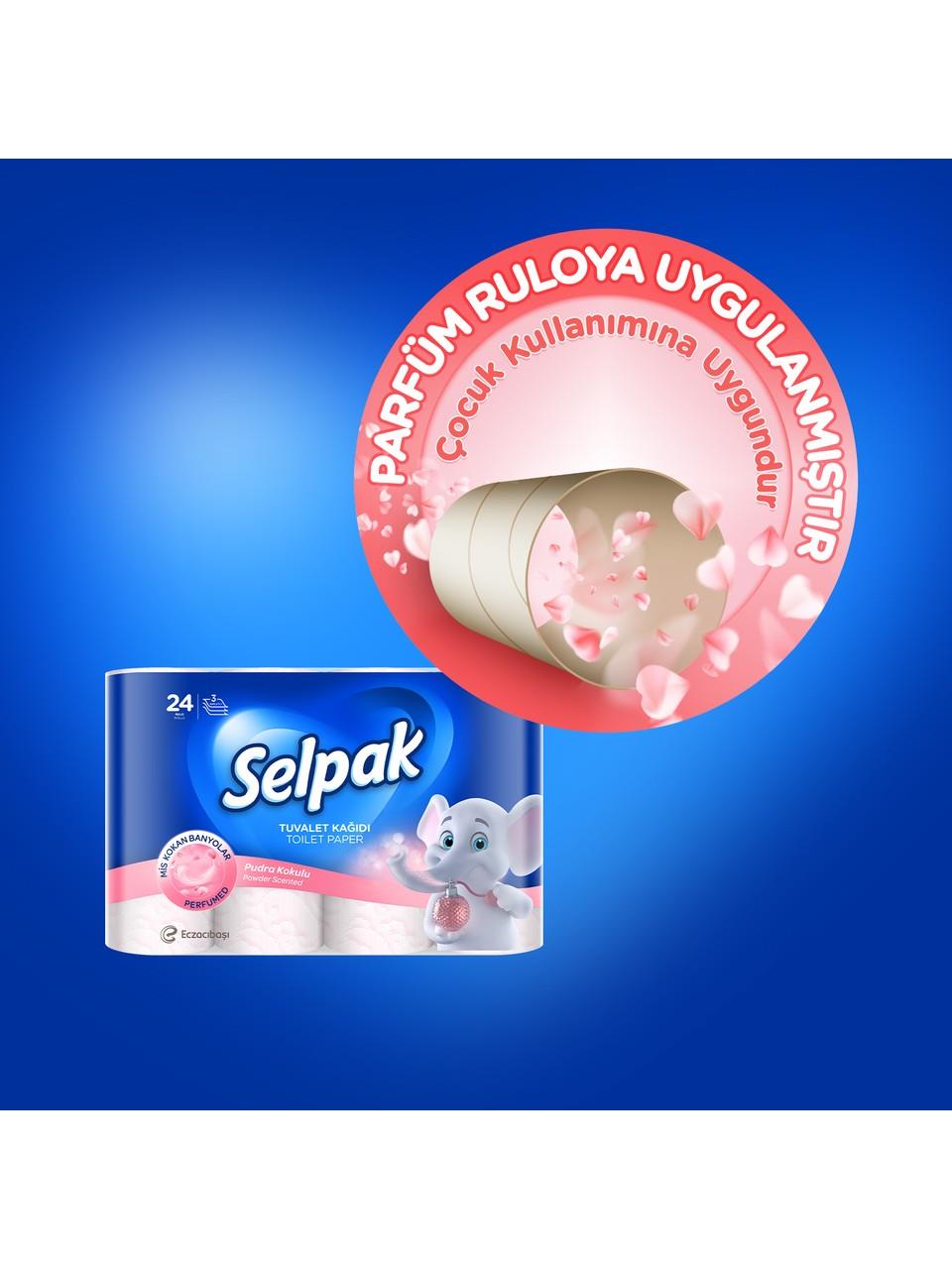 Selpak Tuvalet Kağıdı 24'lü Pudra Kokulu