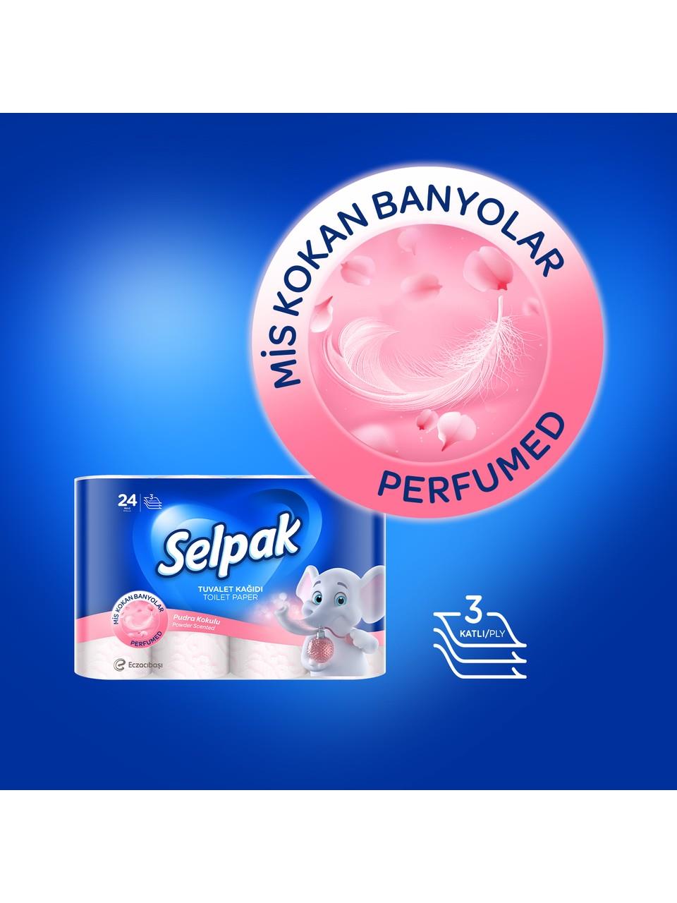 Selpak Tuvalet Kağıdı 24'lü Pudra Kokulu