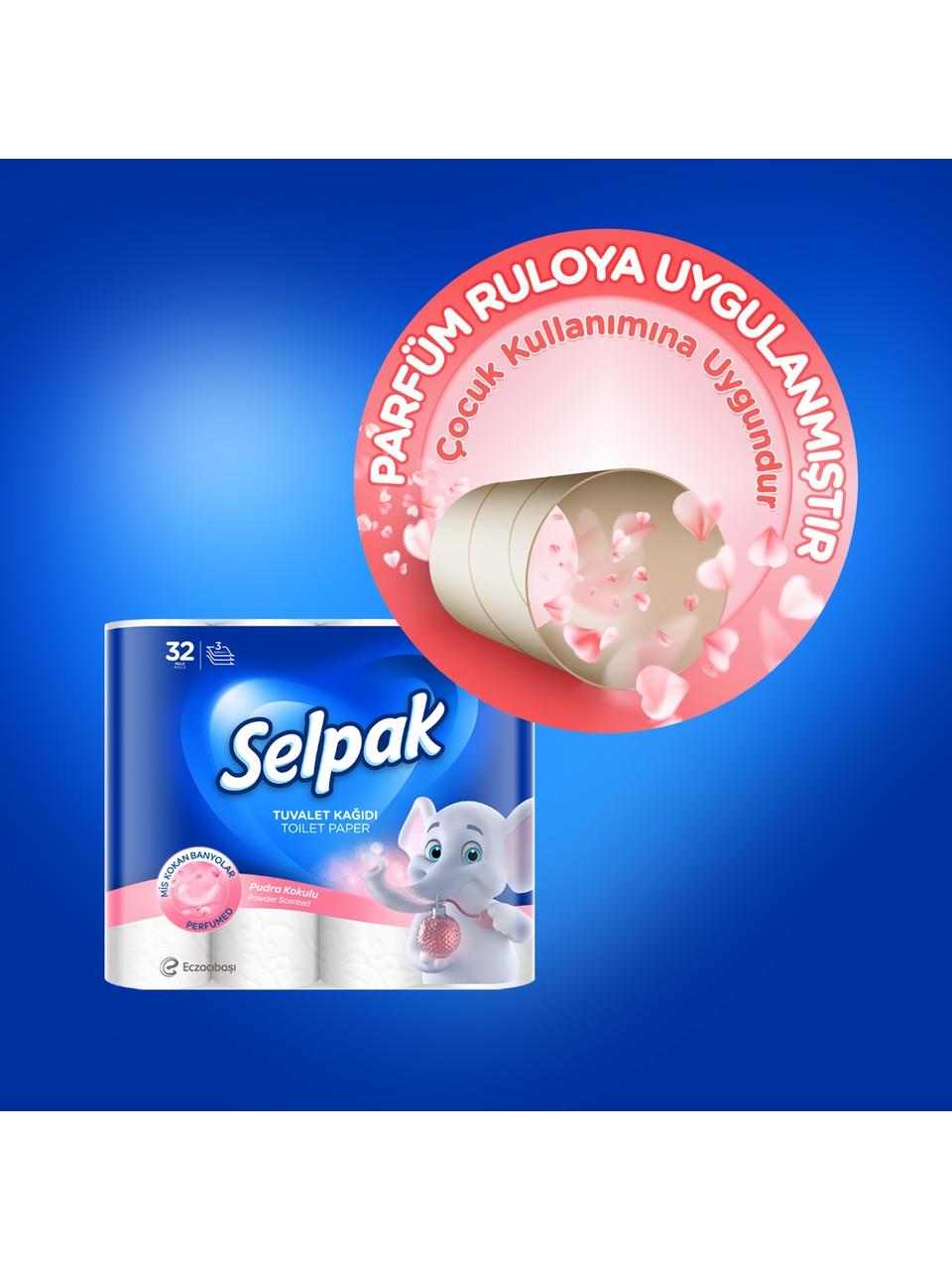 Selpak Tuvalet Kağıdı 32'li Pudra Kokulu