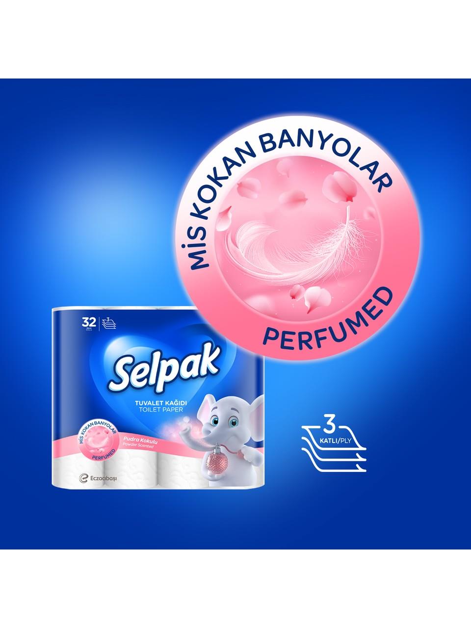 Selpak Tuvalet Kağıdı 32'li Pudra Kokulu