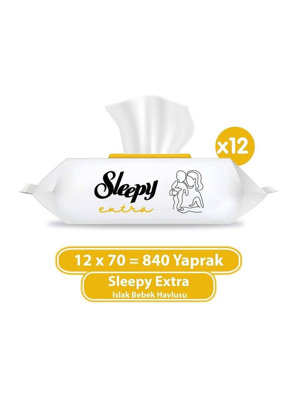 Sleepy Extra Islak Bebek Havlusu 12x70 (840 Yaprak)