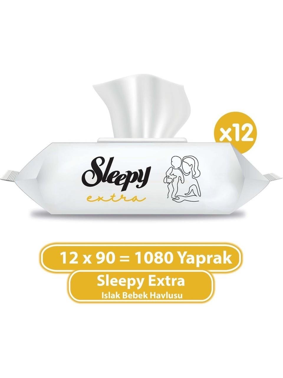 Sleepy Extra Islak Bebek Havlusu 12X90 (1080 Yaprak)