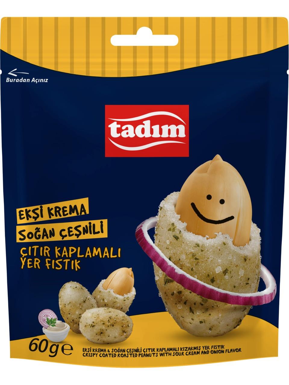 Tadım Yer Fıstığı Çıtır Kaplı Ekşi Soğanlı 60 gr X12