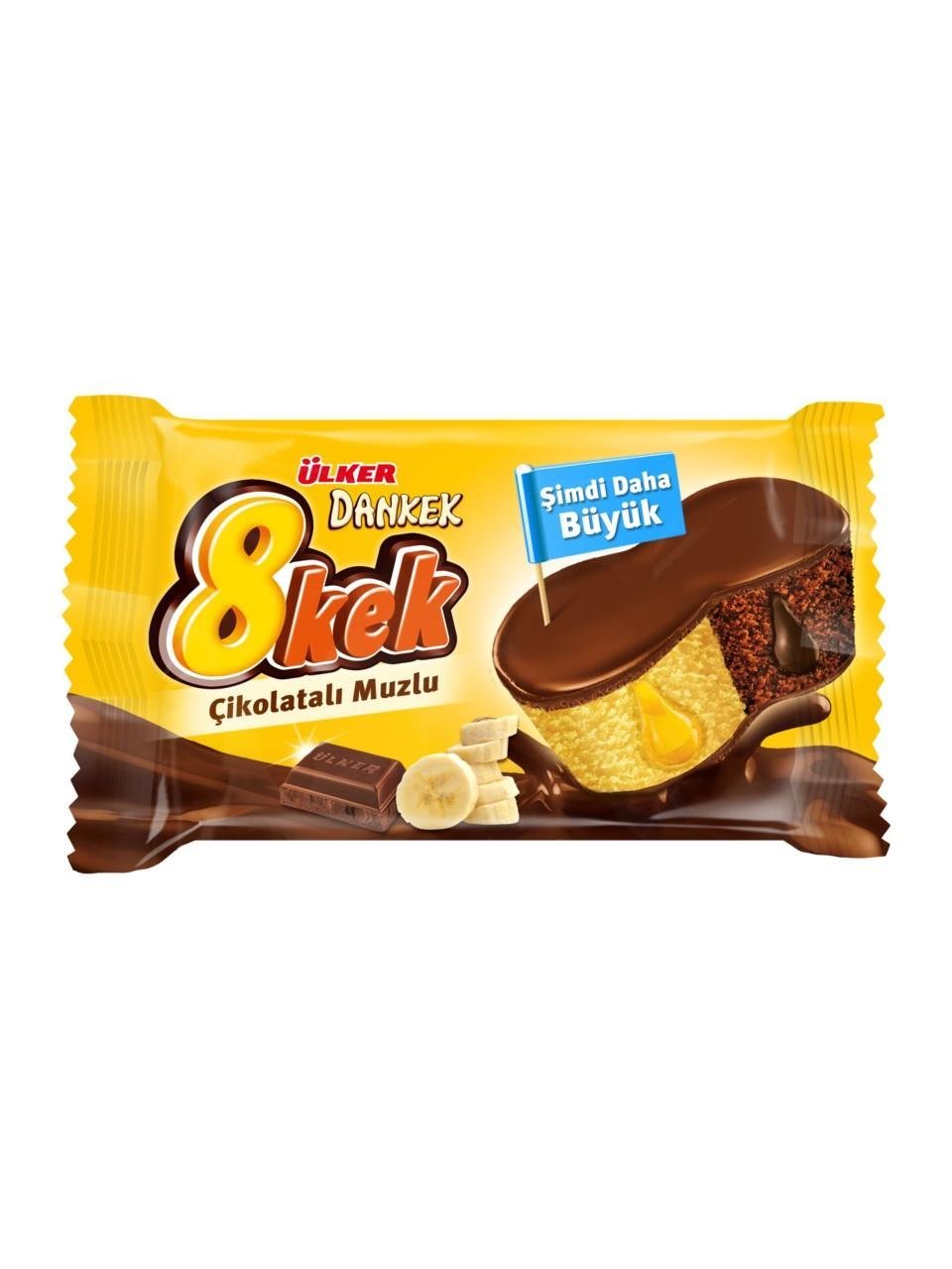 Ülker Dankek 8 Kek Çikolatalı Muzlu 55 gr 24 Adet