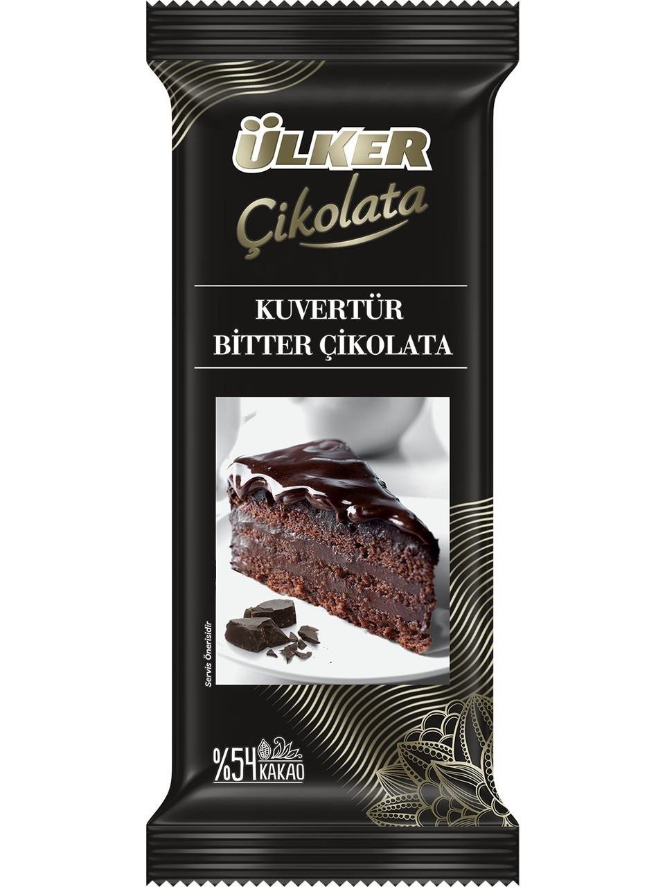 Ülker Kuvertür Çikolata %54 Bitter 200 gr