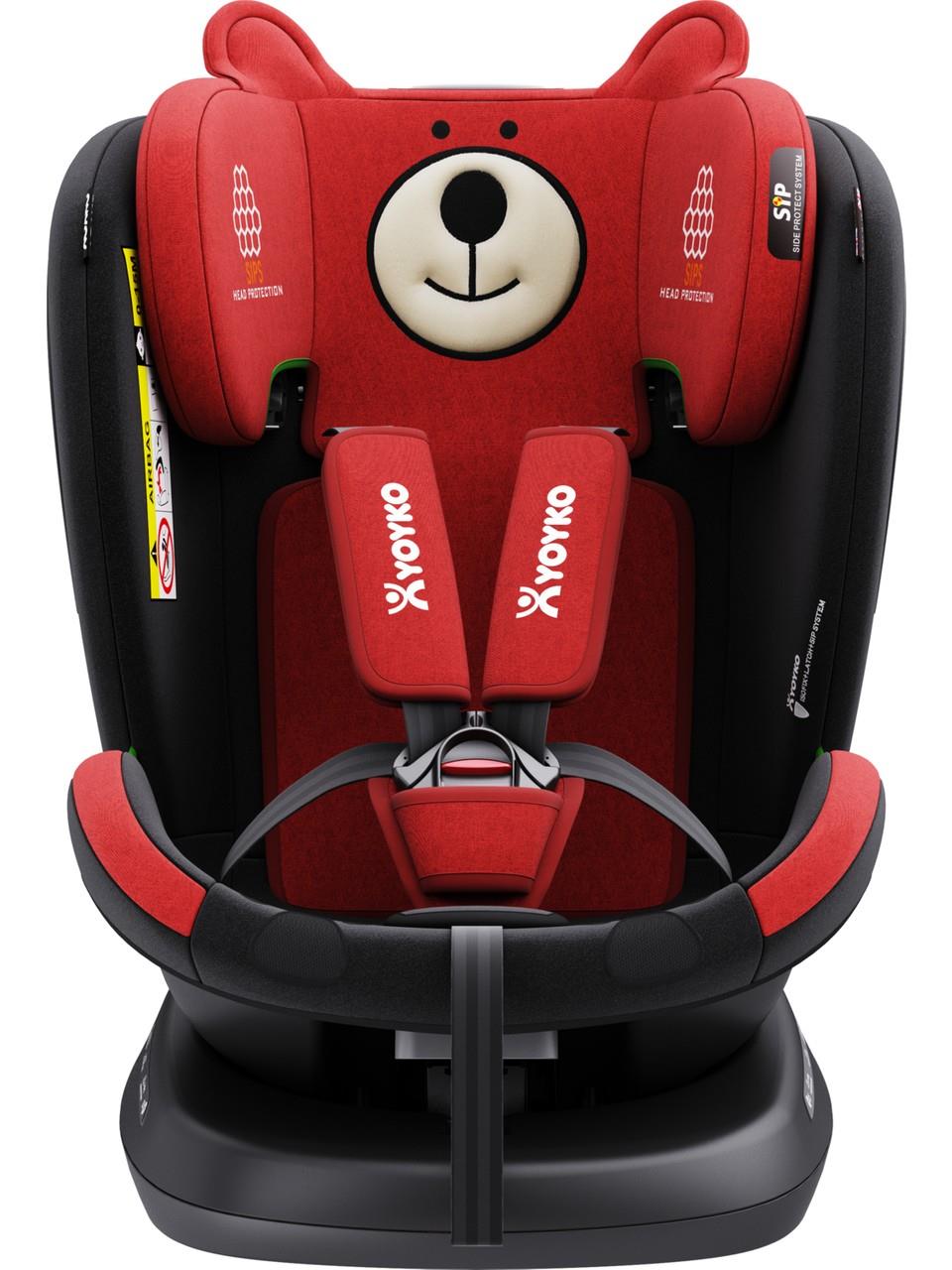 Yoyko Bear 360 ° Dönebilir Yatabilir i-Size 0-36 Kg Oto Koltuğu ISOFIX/SIP/LATCH - Gri