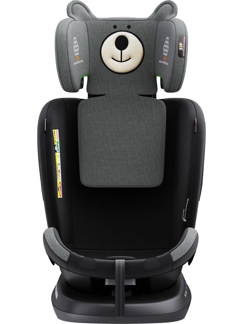 Yoyko Bear 360 ° Dönebilir Yatabilir i-Size 0-36 Kg Oto Koltuğu ISOFIX/SIP/LATCH - Gri