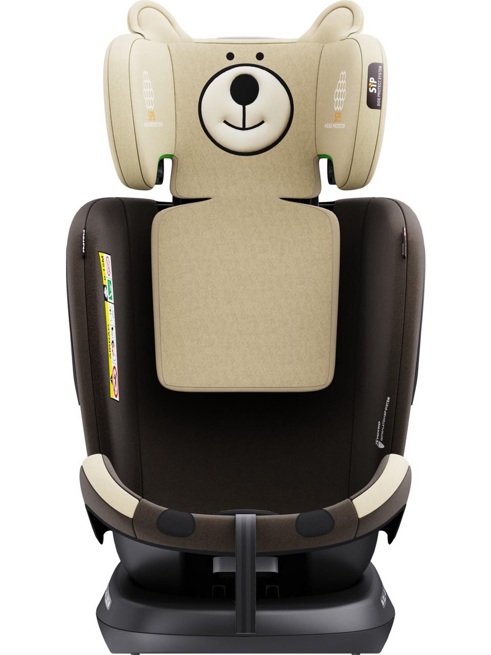 Yoyko Bear 360 ° Dönebilir Yatabilir i-Size 0-36 Kg Oto Koltuğu ISOFIX/SIP/LATCH - Gri