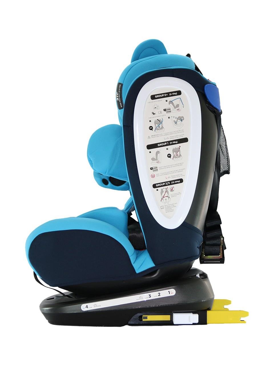 Yoyko Bear 360 ° Dönebilir Yatabilir i-Size 0-36 Kg Oto Koltuğu ISOFIX/SIP/LATCH - Gri