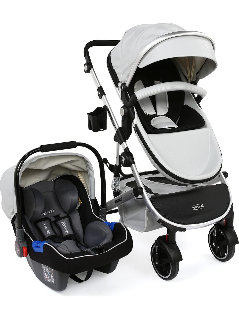 Yoyko Capsule Egg Travel Sistem Bebek Arabası Siyah Rose