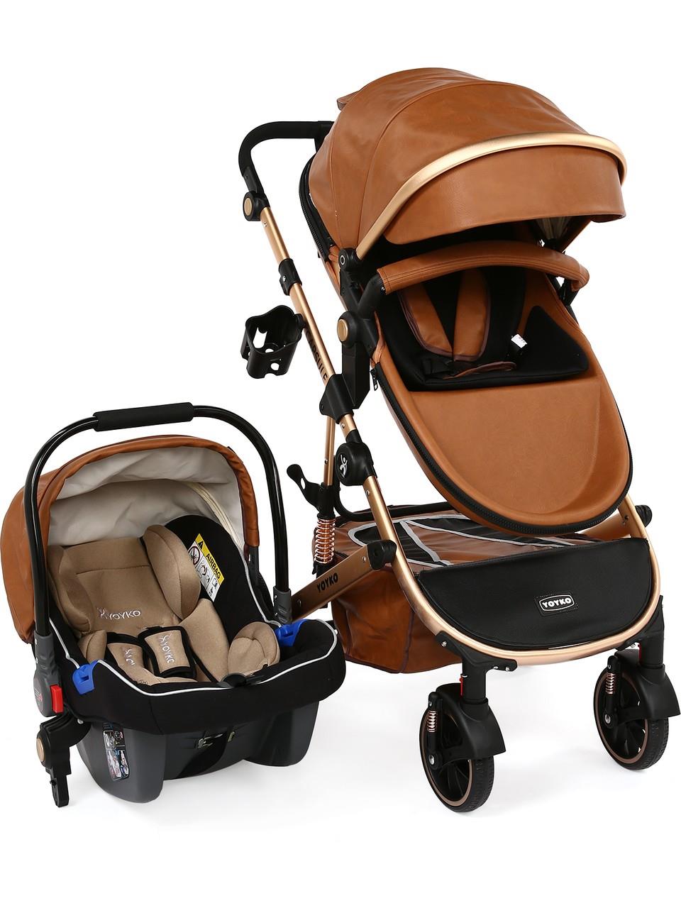 Yoyko Capsule Egg Travel Sistem Bebek Arabası Siyah Rose