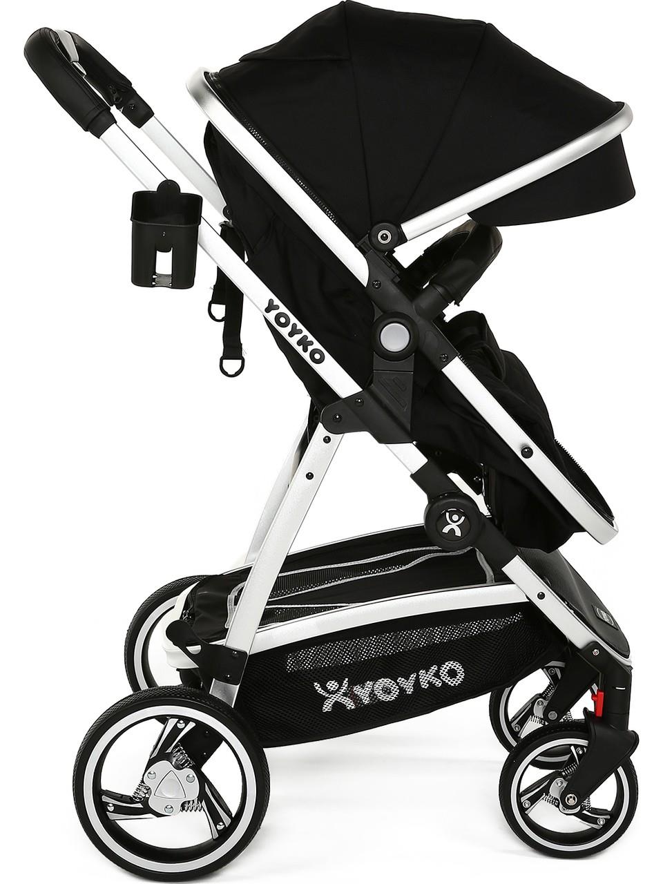 Yoyko City Seyahat Sistem Bebek Arabası 3 İn 1 Gri Silver