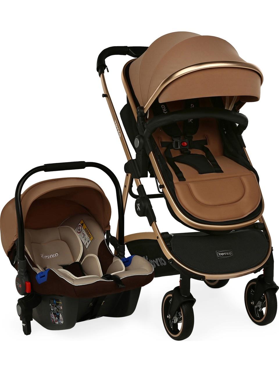 Yoyko City Seyahat Sistem Bebek Arabası 3 İn 1 Gri Silver