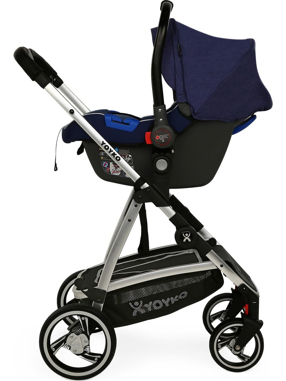 Yoyko City Seyahat Sistem Bebek Arabası 3 İn 1 Gri Silver