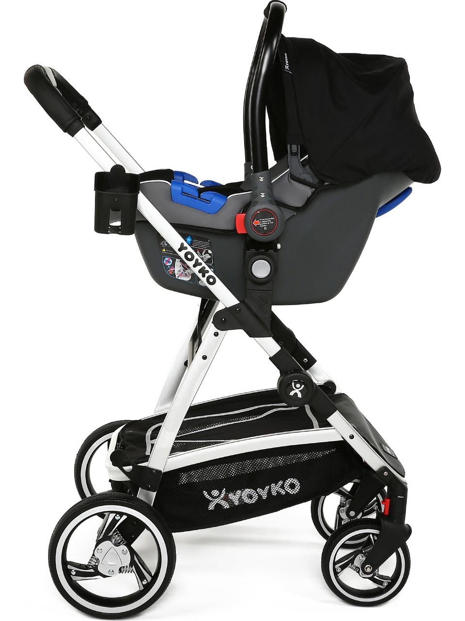 Yoyko City Seyahat Sistem Bebek Arabası 3 İn 1 Gri Silver