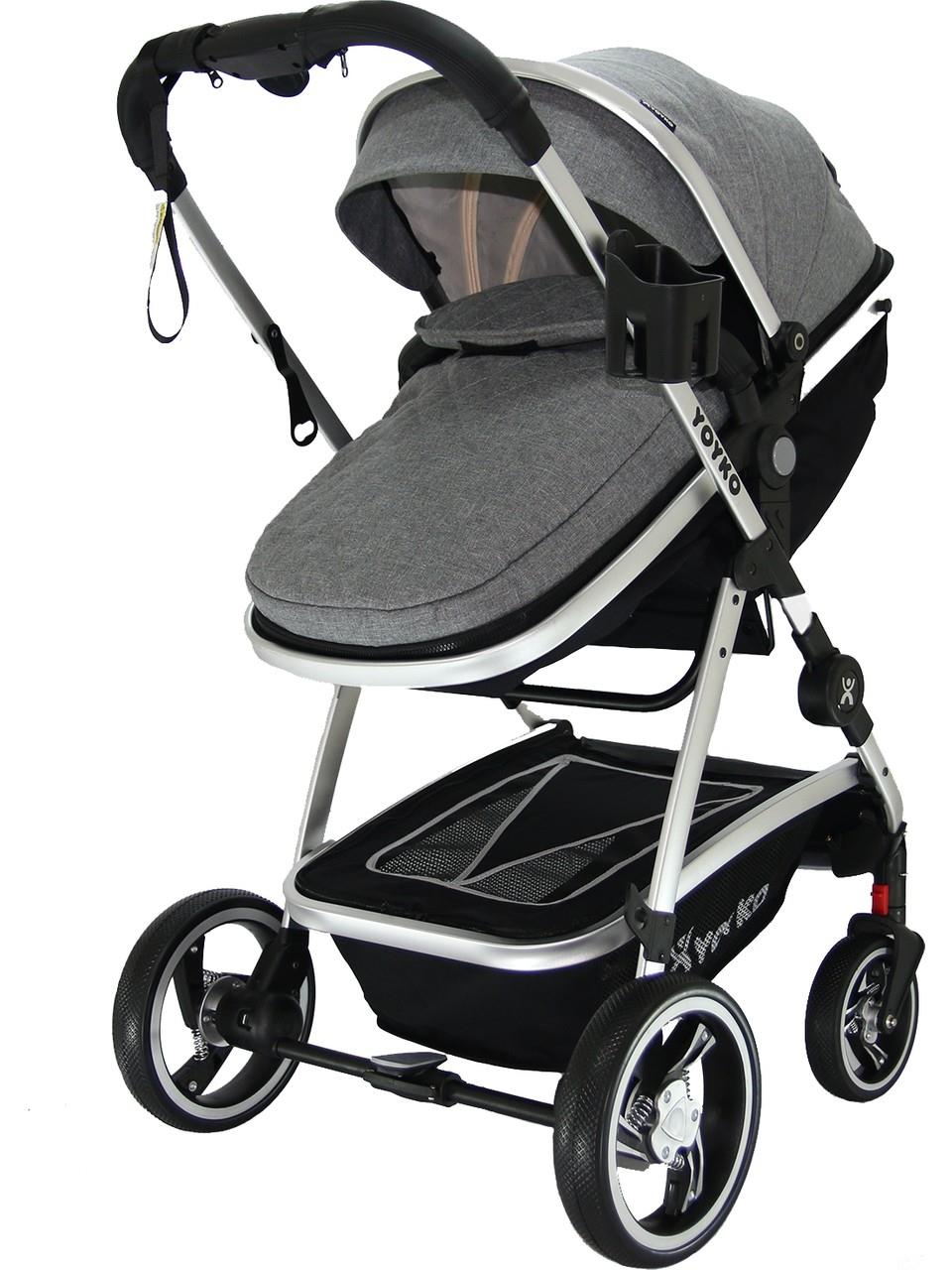 Yoyko City Seyahat Sistem Bebek Arabası 3 İn 1 Gri Silver