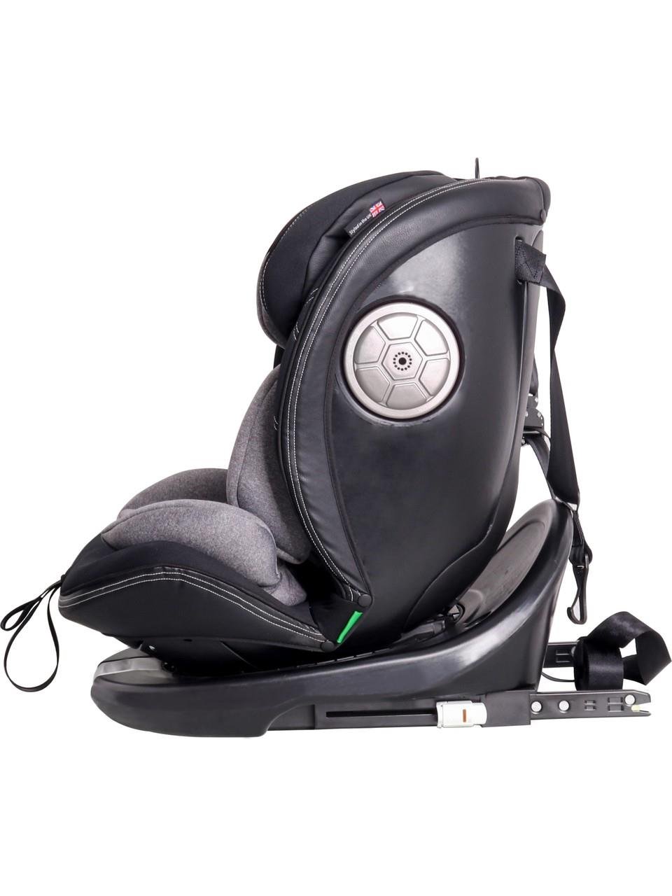 Yoyko Ultimate 360 ° Dönebilir Yatabilir 0-36 Kg Deri Oto Koltuğu ISOFIX/SIP/LATCH Gri