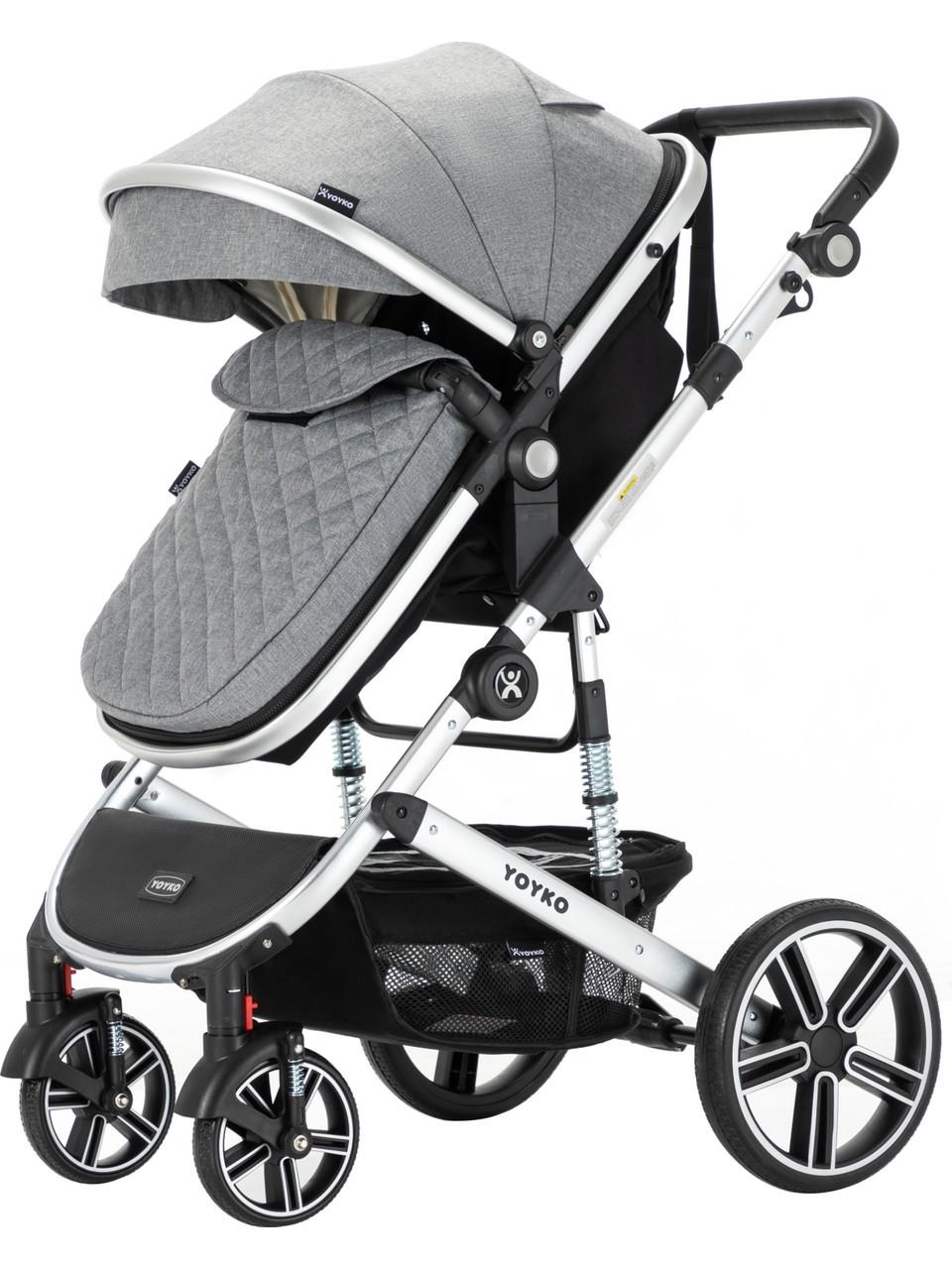 Yoyko Ultimate Travel Sistem Bebek Arabası 3 in 1 Gri Silver