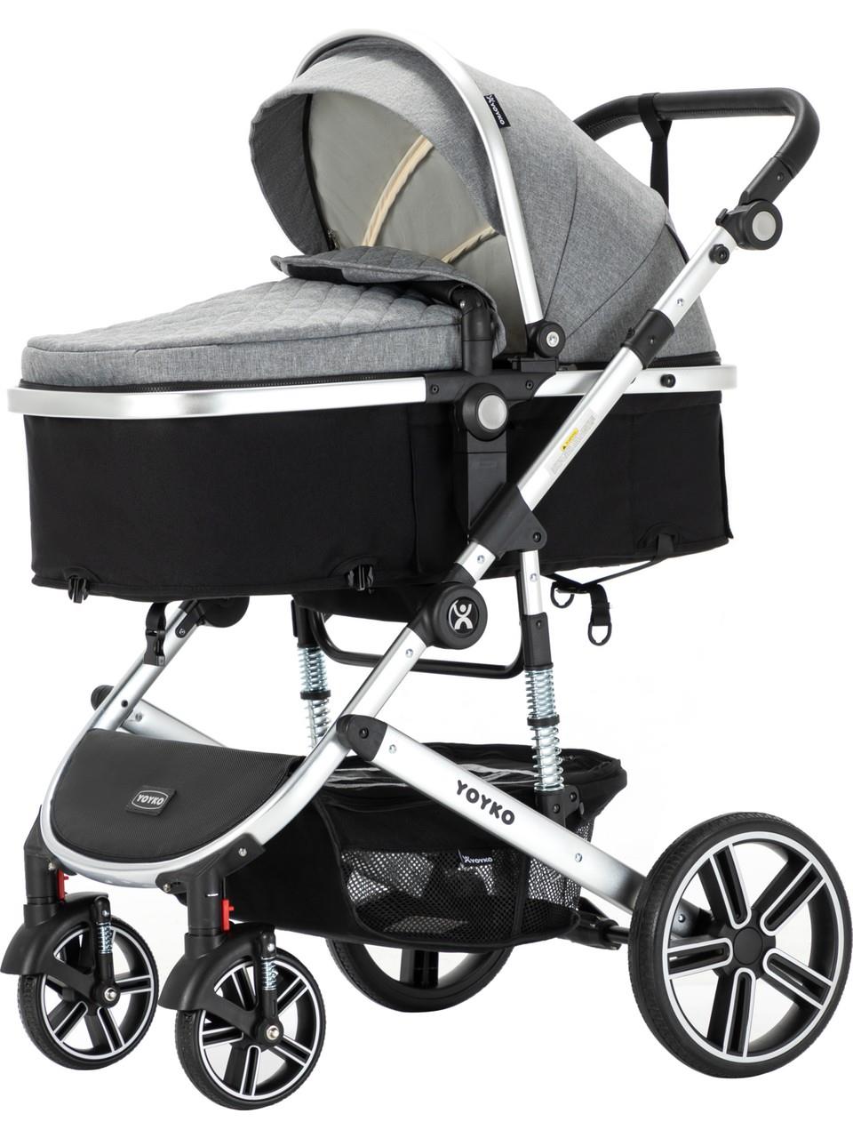 Yoyko Ultimate Travel Sistem Bebek Arabası 3 in 1 Gri Silver