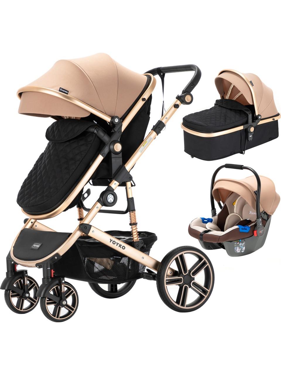 Yoyko Ultimate Travel Sistem Bebek Arabası 3 in 1 Gri Silver