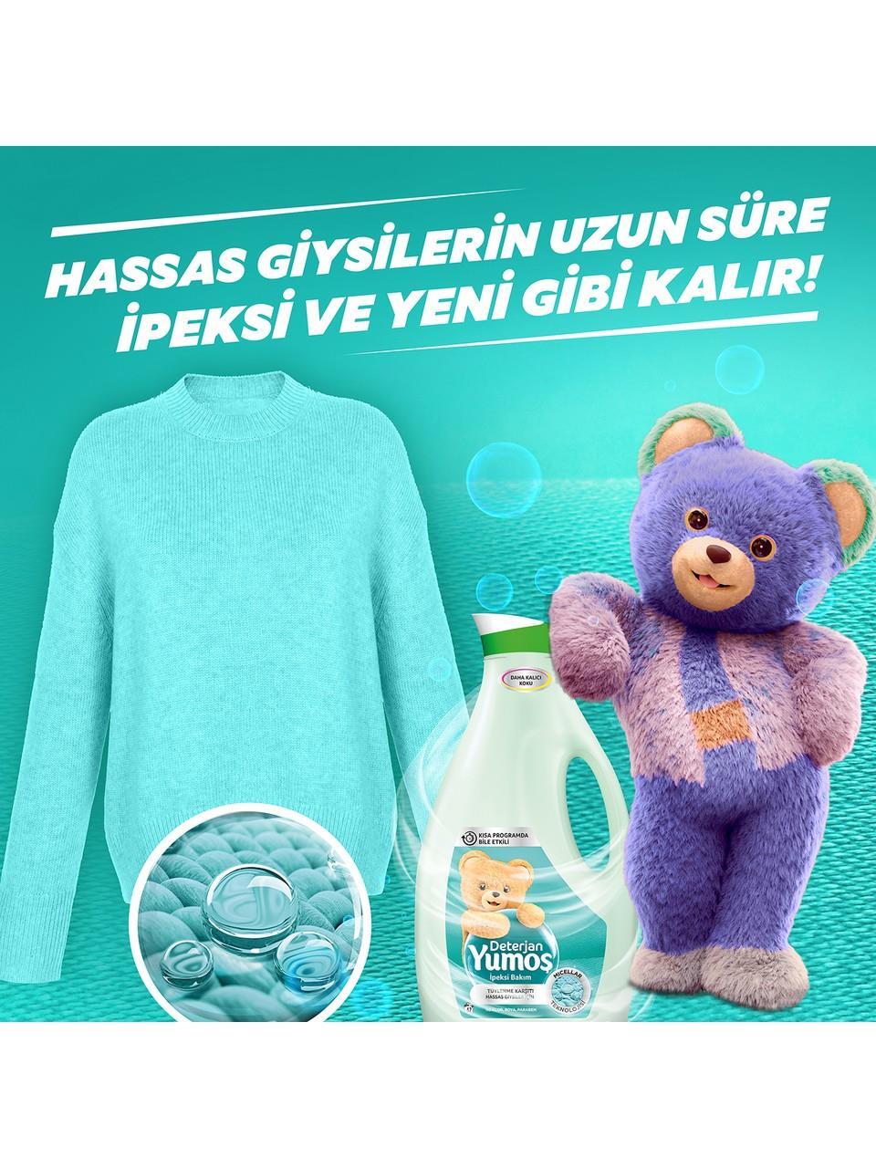 Yumoş Sıvı Deterjan Hassas Giysiler İçin İpeksi Bakım 2520 ml