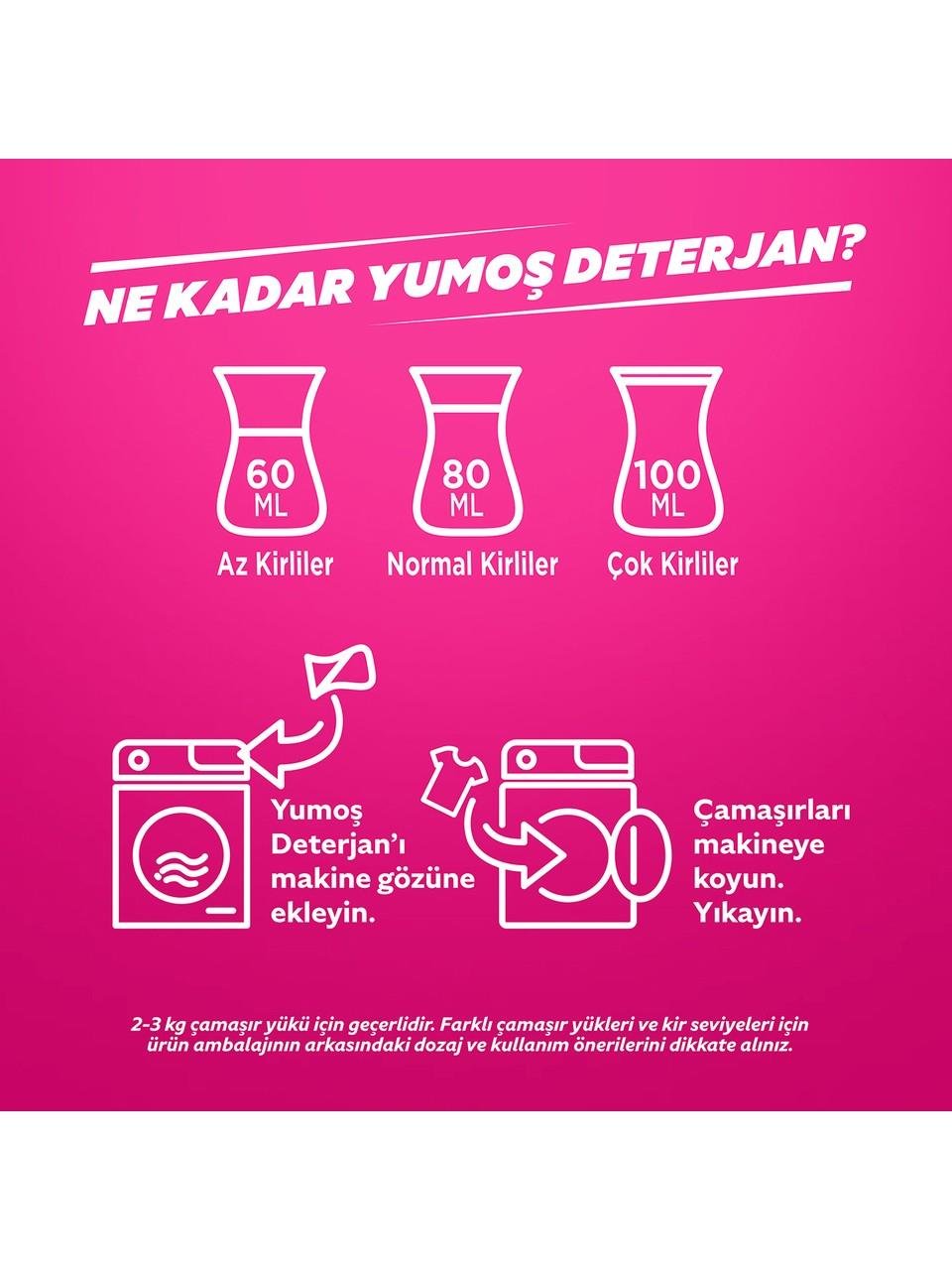 Yumoş Sıvı Deterjan Renkliler İçin Canlandırıcı Bakım 2520 ml