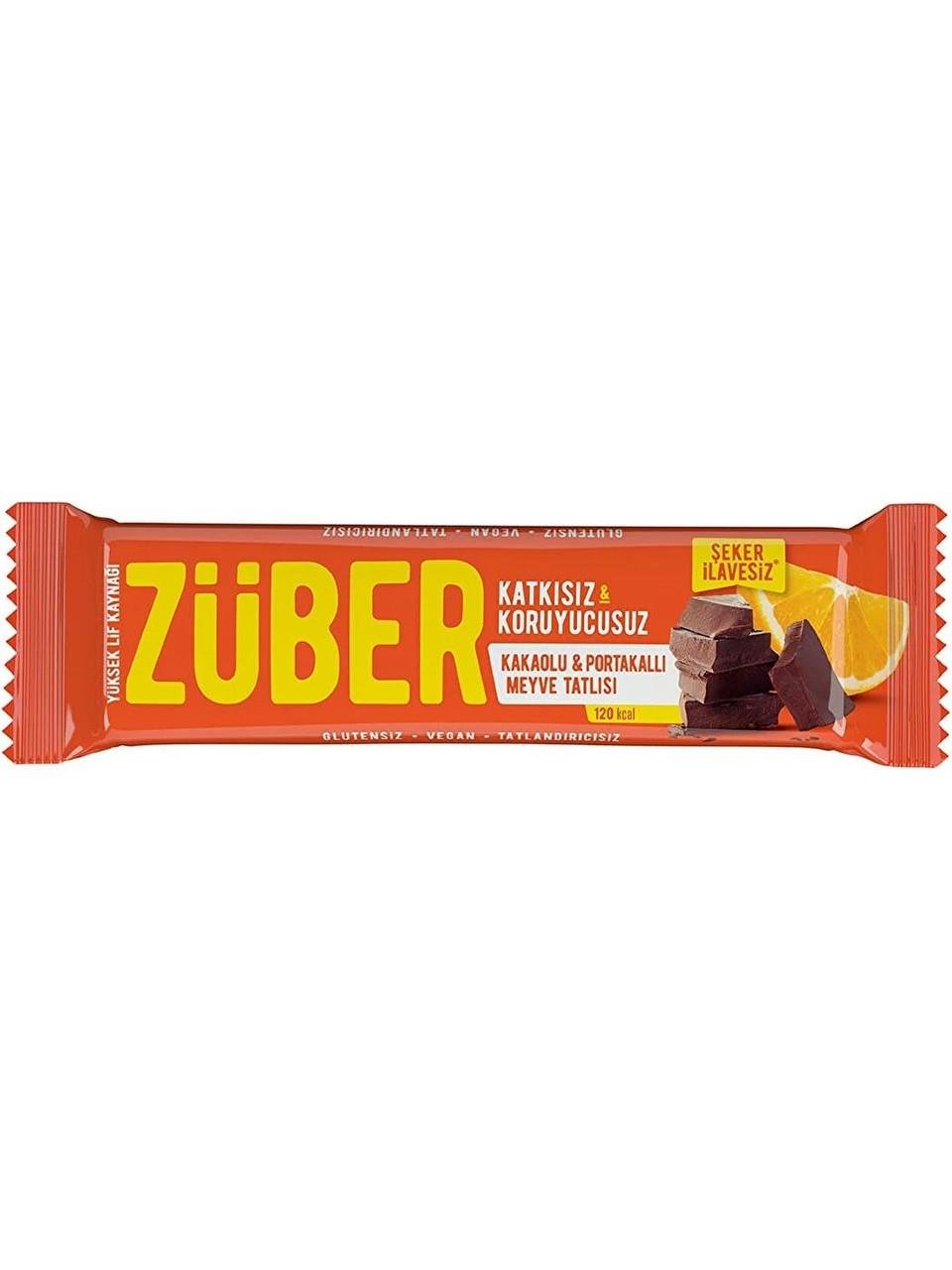 Züber Kakaolu ve Portakallı Meyve Tatlısı 40 gr x 12 li