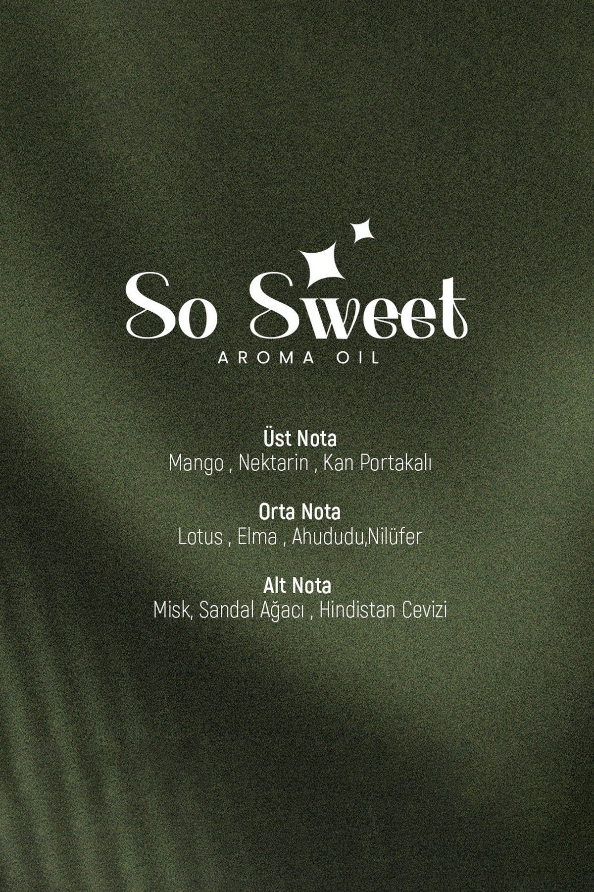 So Sweet Koku Makinesi Esansı 1 Litre - Koku Notaları