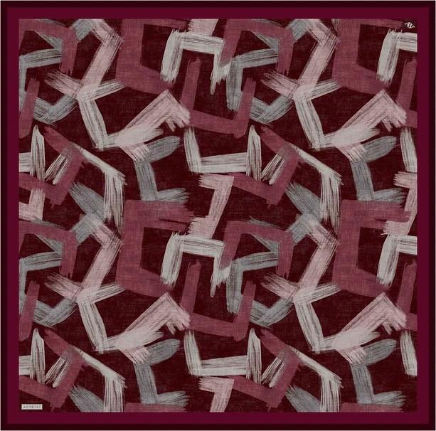 Armine Geometrik Desenli Saf İpek Sura Eşarp 9413D 81