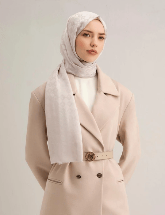 Armine Jakarlı İpek Pamuk Şal 