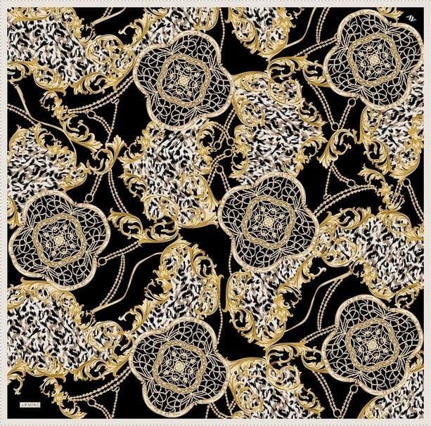 Armine Klasik Desenli Saf İpek Sura Eşarp 9411D 81