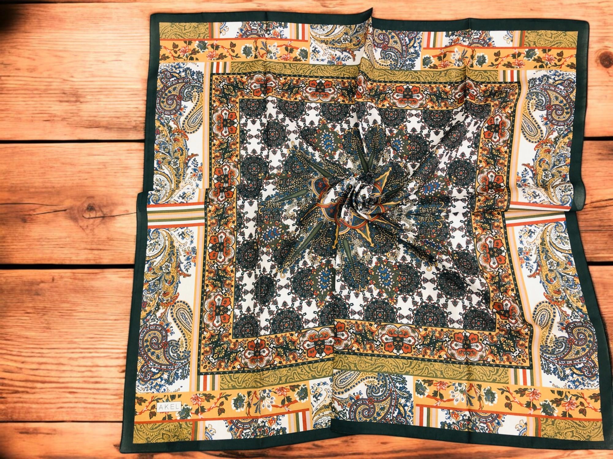 Digital Soft Etnik Pamuk Eşarp
