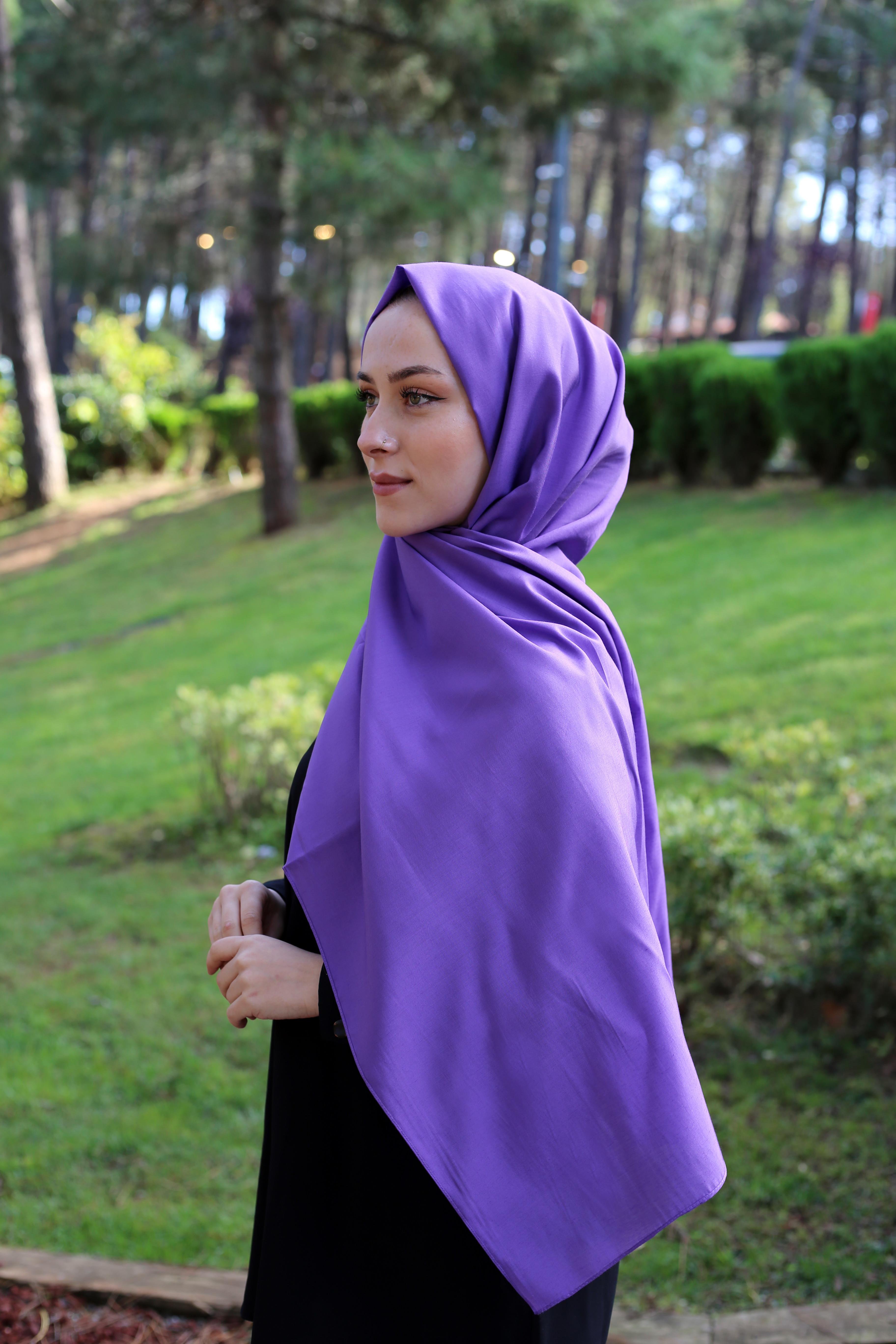 Düz Modal Polyester Şal 