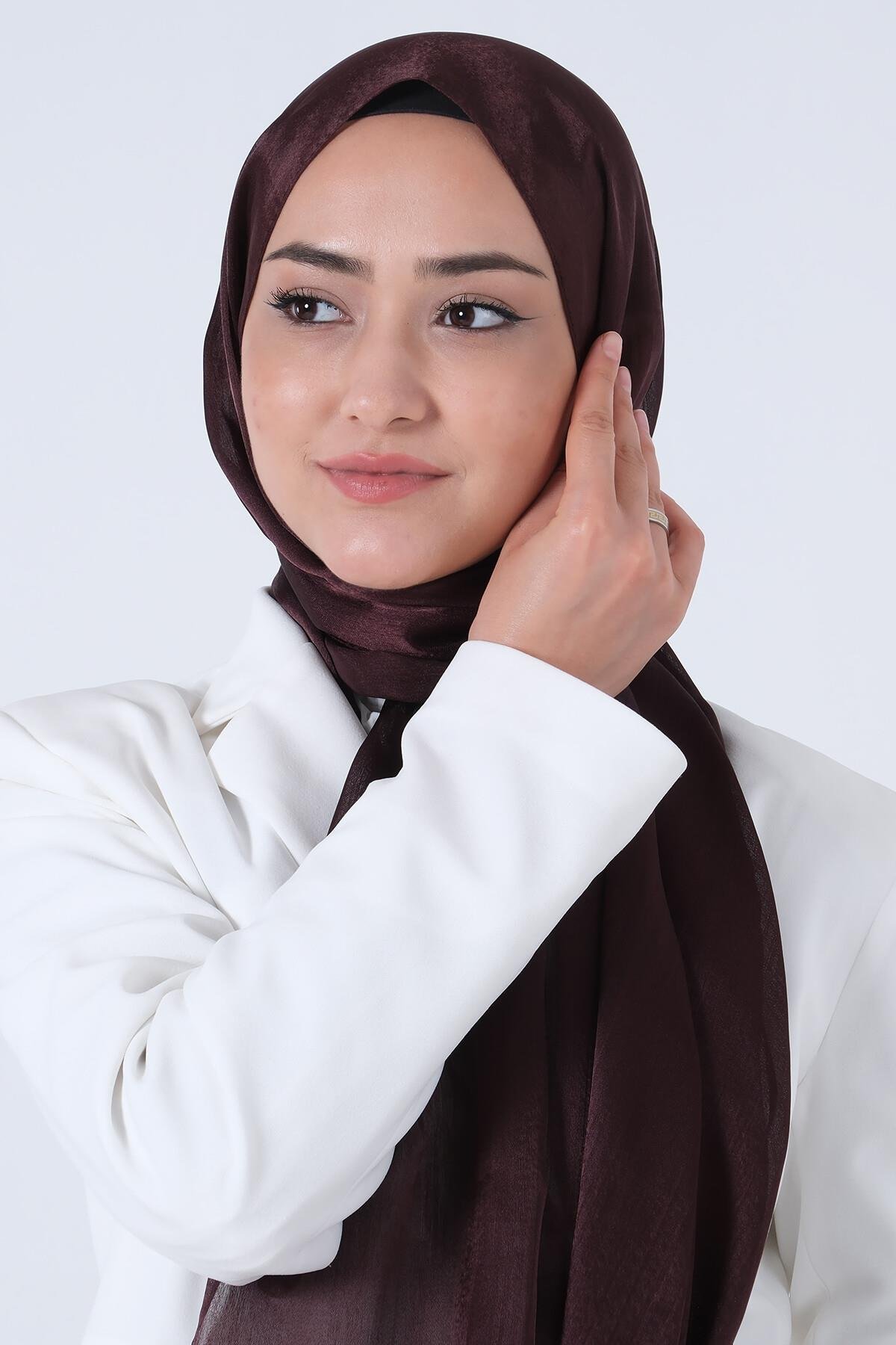 Harem Scarf Janjan Şal Acı Kahve