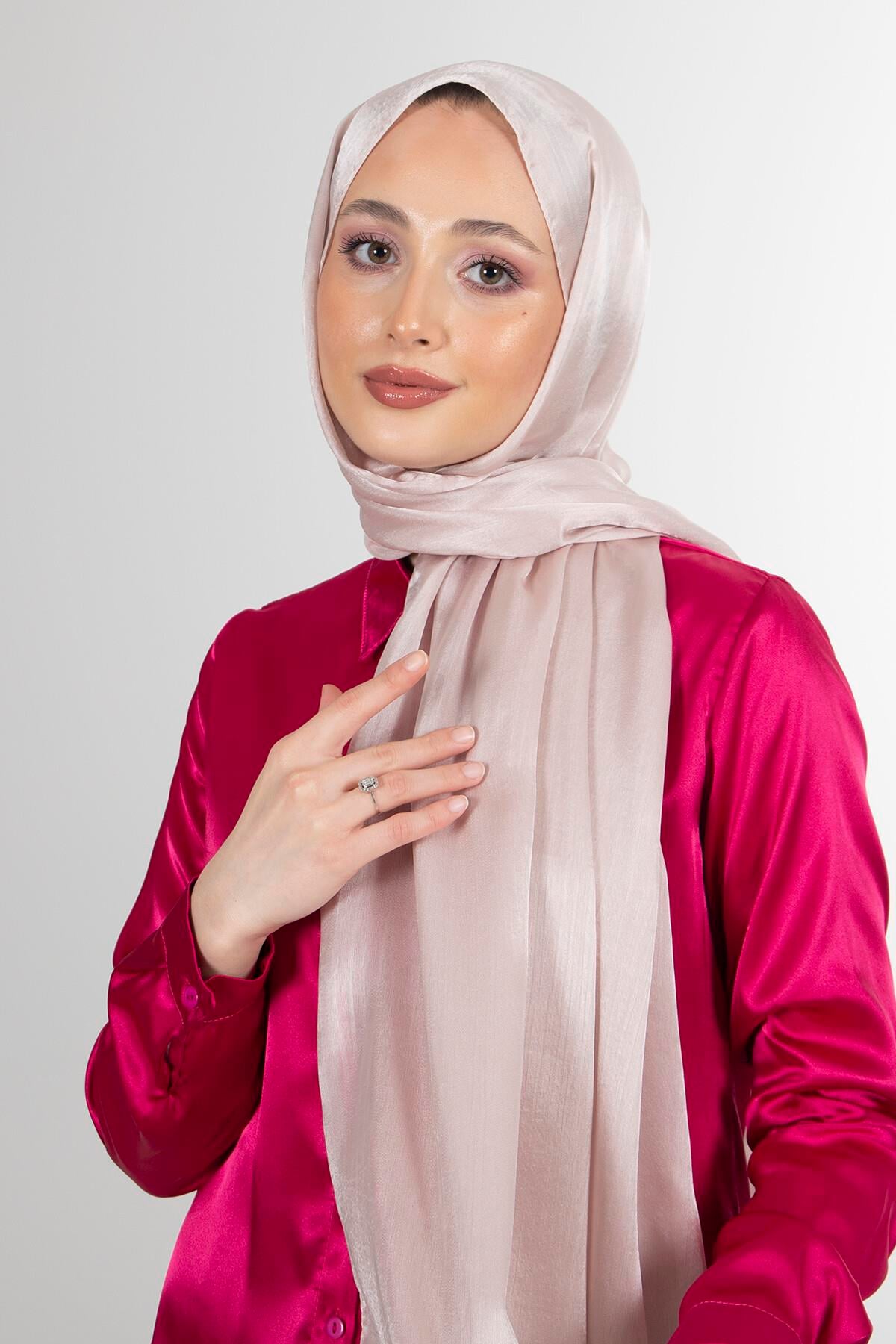 Harem Scarf Janjan Şal Açık Bej